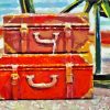 Vintage Old Travel Bags Art Paint By Number