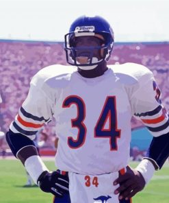 Walter Payton Football Player Paint By Number