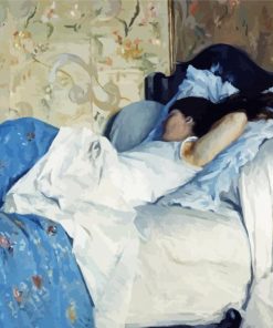 Woman Sleeping On Bed Art Paint By Number