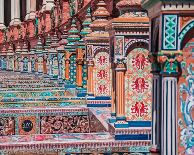 Wonderful Seville City Paint By Number