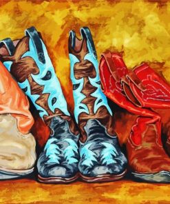 Aesthetic Cowboy Boots Paint By Number