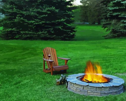 Aesthetic Nature Fire Pit Paint By Number