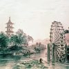 Chinese Old Water Mills Art Paint By Number