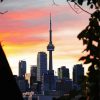 Beautiful Cn Tower At Sunset Paint By Number