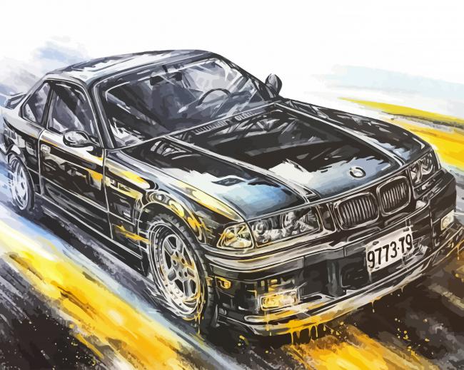 BMW E36 Art Paint By Number