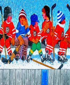 Little Hockey Players Paint By Number