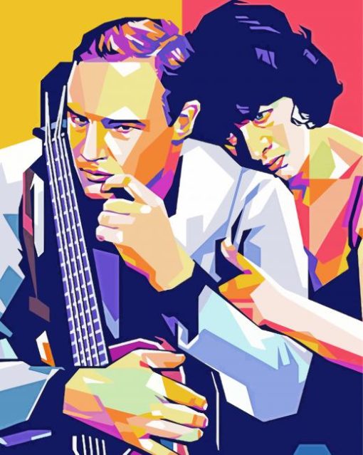 Marlon Brando And Anna Magnani Pop Art Paint By Number