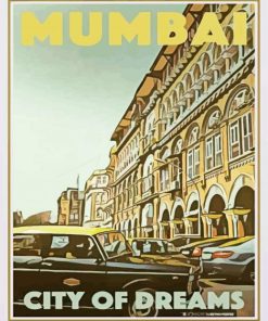 Mumbai India City Of Dreams Poster Paint By Number