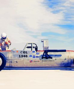 Old Car In Bonneville Racing Paint By Number