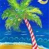 Palm Trees Christmas And Moon Paint By Number