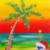 Palm Trees Christmas Art Paint By Number