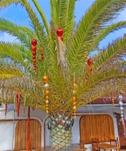 Palm Trees Christmas Paint By Number