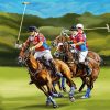 Polo Players And Horses Illustration Paint By Number