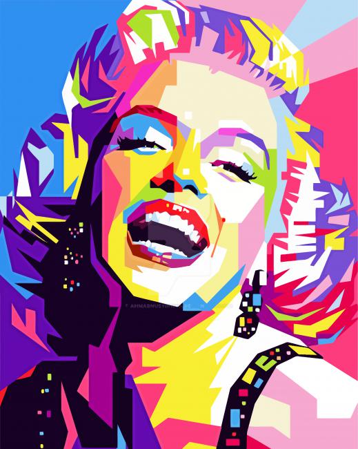Pop Art Marilyn Monitor Paint By Number