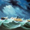 Steamship In A Storm Paint By Number