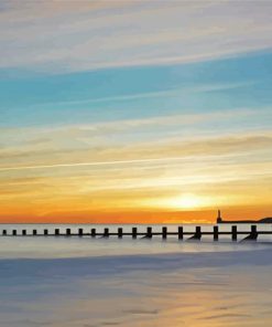 Sunset At Aberdeen Beach Paint By Number