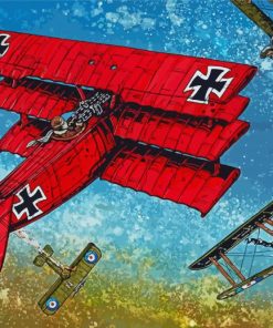 Red Baron Fighter Pilot Paint By Number