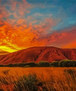 Uluru At Sunset Paint By Number