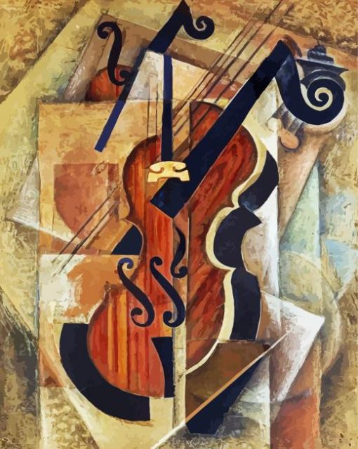 Vintage Cubism Violinist Paint By Number