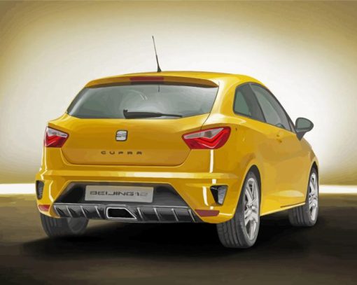 Yellow Ibiza Cupra Paint By Number