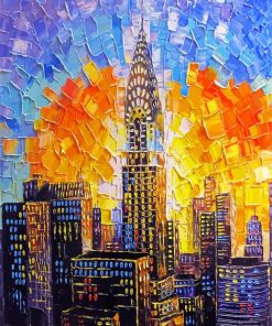 Abstract NY City Buildings Paint By Number