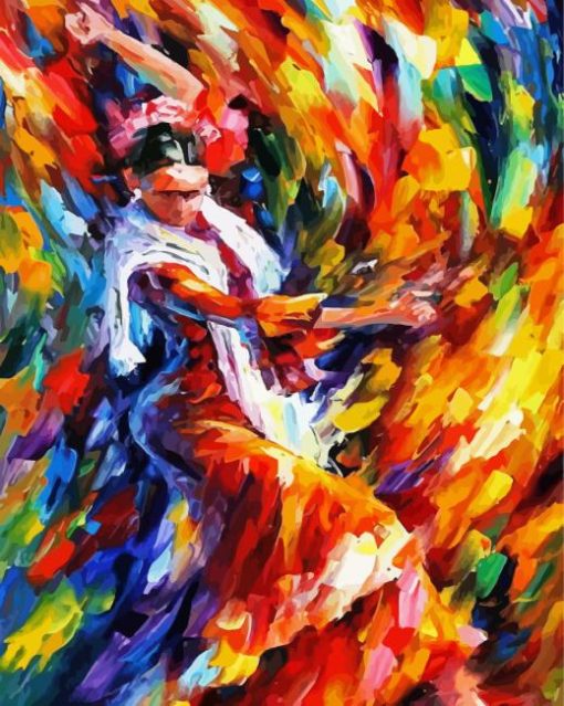 Abstract Flamenco Dancer Paint By Number