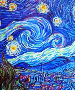 Abstract The Starry The Night Paint By Number