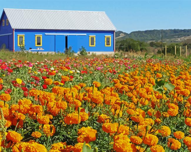 Aesthetic Farm Flowers Paint By Number