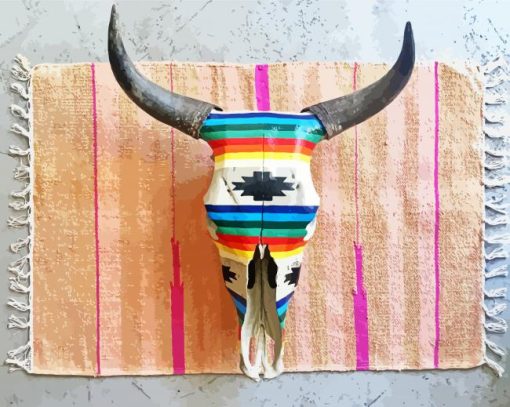 Aesthetic Cow Skull Paint By Number