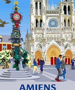 Amiens City Poster Paint By Number