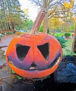 Artistic Pumpkin Head Paint By Number