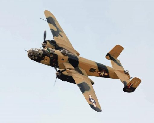 B25 Mitchell Military Plane Paint By Number