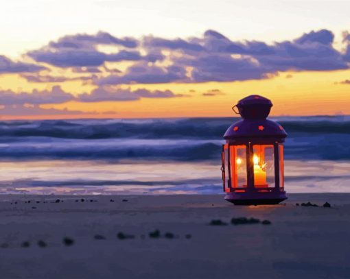 Beach Lantern Paint By Number