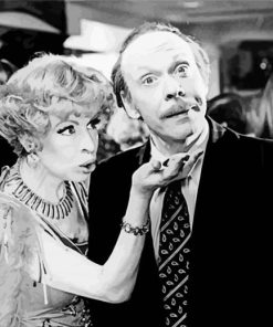Black And White George And Mildred Paint By Number