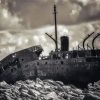 Black And White Wrack Ship Paint By Number