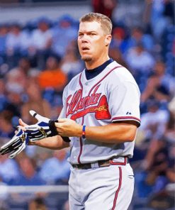 Chipper Jones Baseball Player Paint By Number