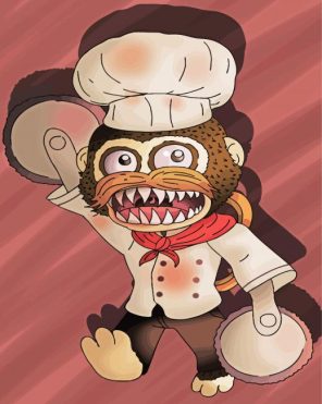 Dark Deception Chef Monkey Art Paint By Number