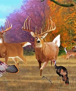 Deer And Turkish Animals Art Paint By Number