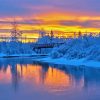 Fairbanks River In Winter Paint By Number