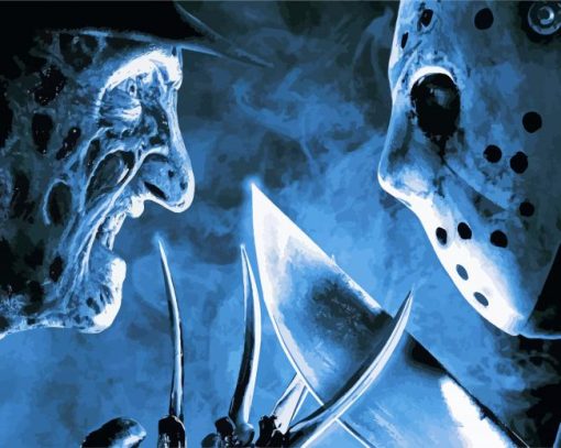 Freddy Vs Jason Movie Paint By Number