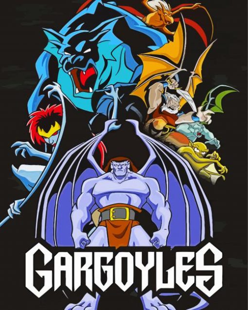 Gargoyles Poster Paint By Number