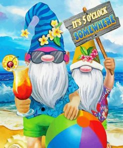 Gnomes On Vacation Paint By Number