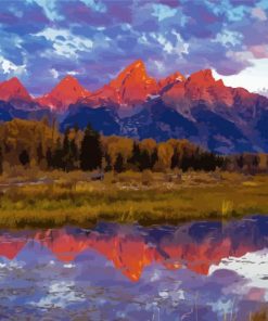 Grand Tetons National Park Paint By Number