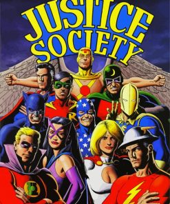 Justice Society Poster Paint By Number