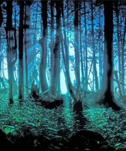 Mysterious Dark Forest Paint By Number