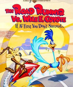 Roadrunner And Coyote Poster Paint By Number