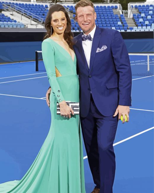 Sam Groth And His Wife Paint By Number