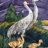 Sandhill Crane Family Art Paint By Number