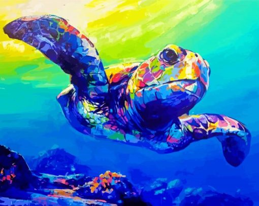 Sea Turtle Pop Art Paint By Number