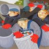 The Dustbin Men By Beryl Cook Paint By Number
